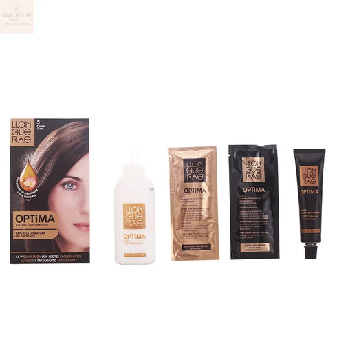 Llongueras Optima Permanent Hair Colour Ammonia Free 5 Light Brown Jag Couture Beauty