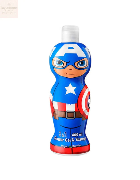 Marvel Air-Val Capitan America Gel y Champu 1d400 Jag Couture Beauty