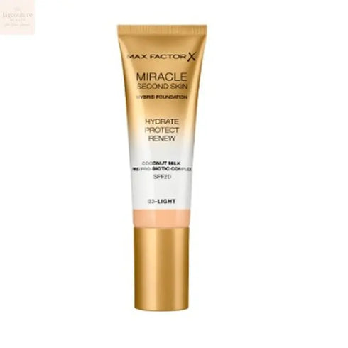 Max Factor Miracle Second Skin Spf20 3 Light 30 ml - Jag Couture Beauty