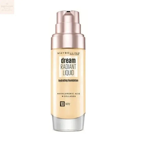 Maybelline Dream Satin Liquid Foundation & Serum 10 Ivory 30ml - Jag Couture Beauty