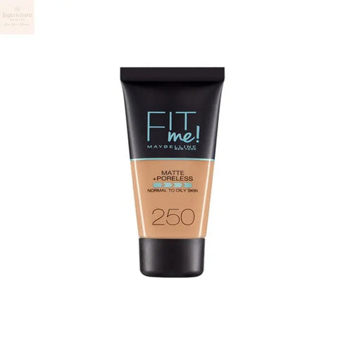 Maybelline Fit Me Matte Poreless Foundation 250 Sun Beige - Jag Couture Beauty