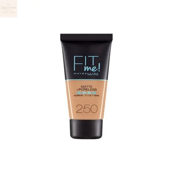 Maybelline Fit Me Matte Poreless Foundation 250 Sun Beige - Jag Couture Beauty
