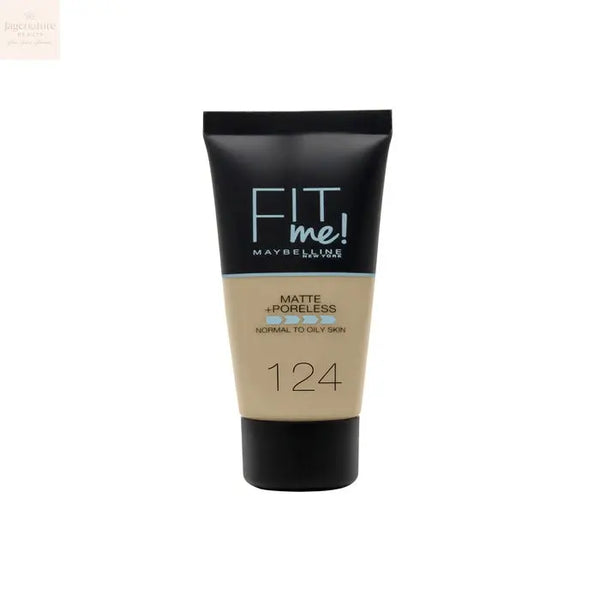 Maybelline Fit Me Matte + Poreless Foundation 124 Soft Sand 30ml Jag Couture Beauty