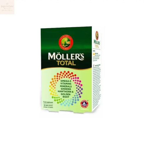 Möller's Total Multivitamins + Omega-3 (28 Tablets + 28 Pearls) Jag Couture Beauty