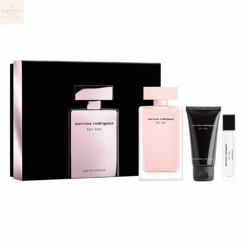 Narciso Rodriguez For Her Eau De Perfume Spray 100ml Set 3 Pieces - Jag Couture Beauty
