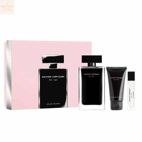 Narciso Rodriguez For Her Eau De Toilette Spray 100ml Set 3 Pieces Jag Couture Beauty