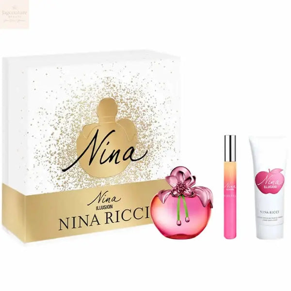 Nina Ricci Nina Illusion Eau De Parfum Spray 80ml Set 3 Pieces Jag Couture Beauty