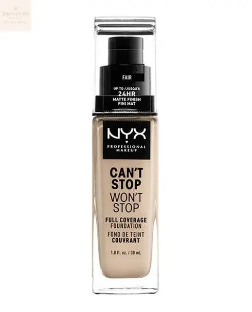 Nyx Can't Stop Won't Stop Full Coverage Foundation Fair 30ml Jag Couture Beauty