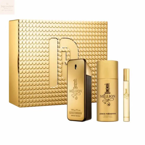 Paco Rabanne 1 Million Eau De Toilette Spray 100ml Set 3 Pieces Jag Couture Beauty
