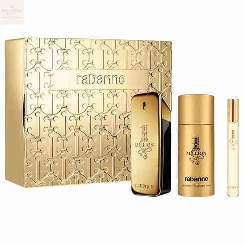 Paco Rabanne 1 Million Eau De Toilette Spray 100ml Set 3 Pieces Jag Couture Beauty