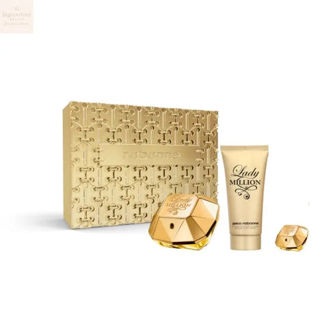 Paco Rabanne Lady Million Eau De Perfume Spray 80ml Set 3 Pieces Jag Couture Beauty