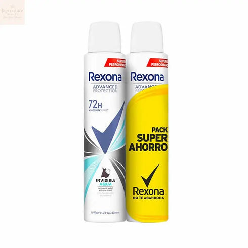 Rexona Avanced Invisible Aqua 72h Deodorant Spray 2x200ml Jag Couture Beauty