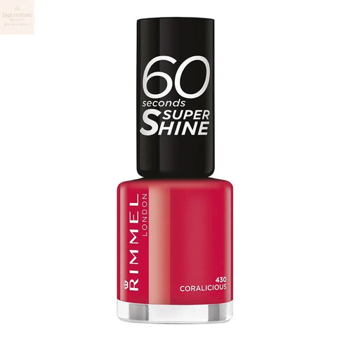 Rimmel London 60 Seconds Super Shine Nail Lacquer 430 Coralicious Jag Couture Beauty