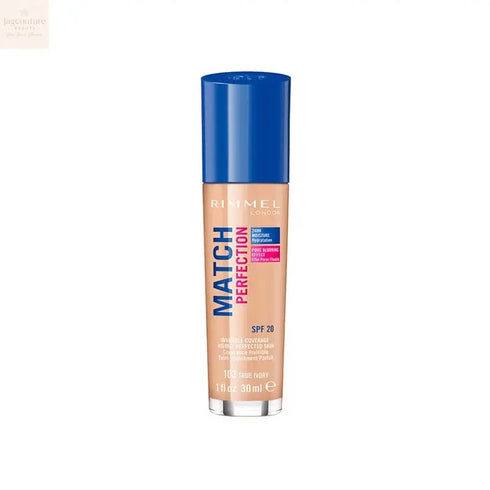 Rimmel London Match Perfection Foundation Spf20 103 True Ivory 30ml Jag Couture Beauty