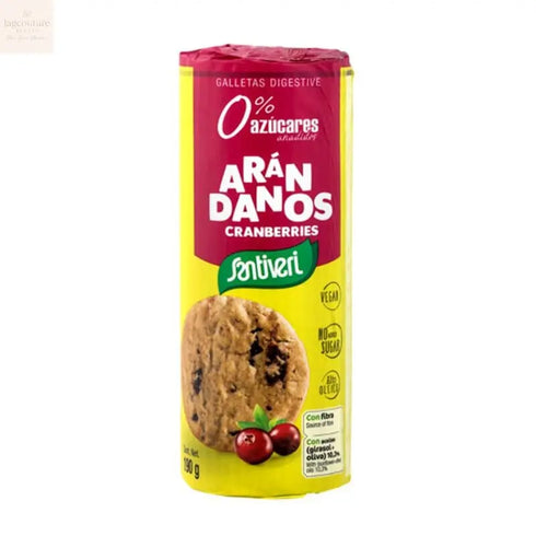 Santiveri Digestive Cranberry Biscuits 190g Jag Couture Beauty