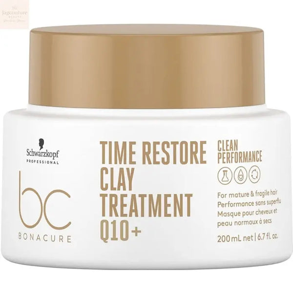 Schwarzkopf Bc Bonacure Time Restore Q10 Clay Treatment 200ml Jag Couture Beauty
