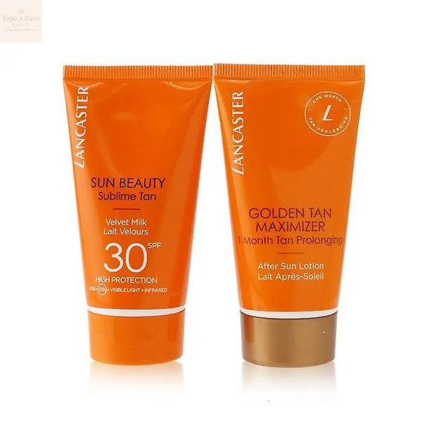 Set Lancaster Sun Beauty V Milk Spf30 50ml A-S Gold Tan Max 50ml - Jag Couture Beauty