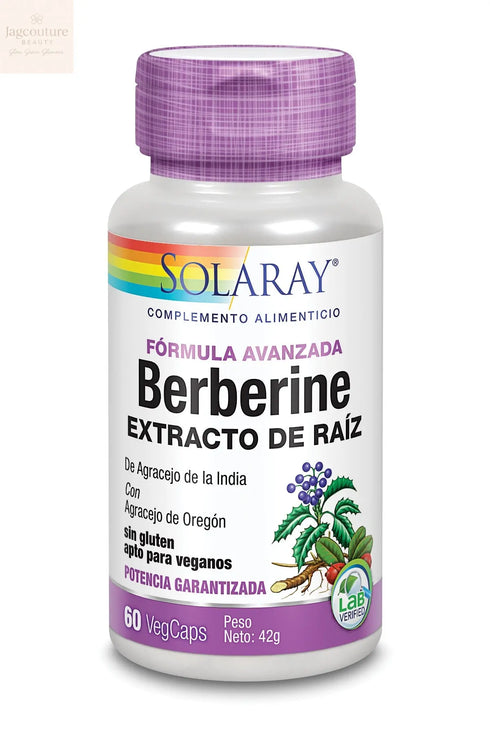 Solaray Berberine 60 Vcaps Formula Avanzana - Jag Couture Beauty
