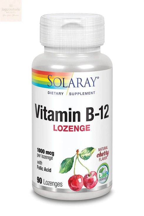 Solaray Vitamina B12 Acido Folico 1000 Mcg 90 Comp - Jag Couture Beauty