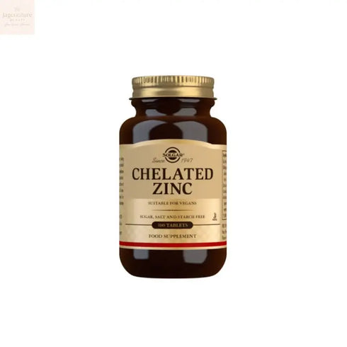 Solgar Chelated Zinc Tablets - Pack of 100 Jag Couture Beauty