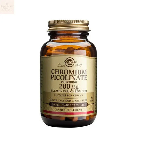Solgar Picolinato Cromo 200mg 90 Capsules - Jag Couture Beauty