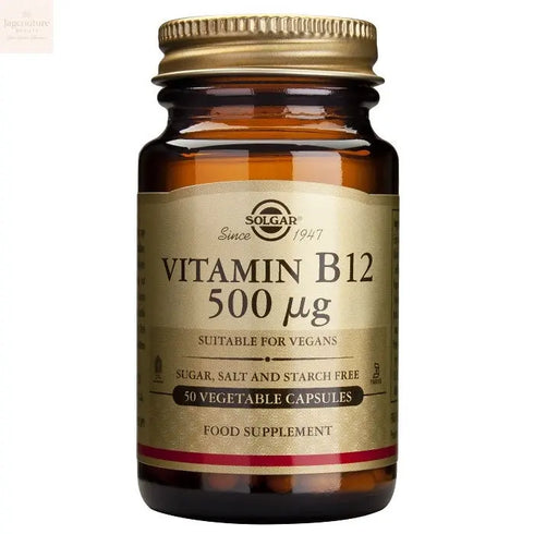 Solgar Vitamin B12 500cmg Cyanocobalamin 50 Capsules Jag Couture Beauty