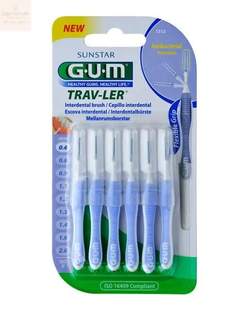 Sunstar Gum Interdental Brush 0,6mm Trav-Ler 6 Uds Jag Couture Beauty