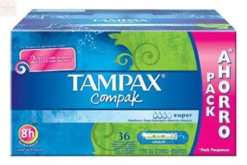 Tampax Compak Tampón Super 36 U - Jag Couture Beauty
