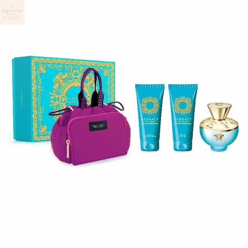 Versace Dylan Torquoise Eau De Toilette Spray 100ml Set 4 Pieces Jag Couture Beauty
