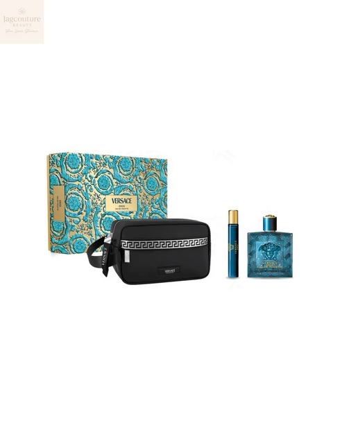 Versace Eros Eau De Toilette Spray 100ml Christmas Set 3 Pieces Jag Couture Beauty