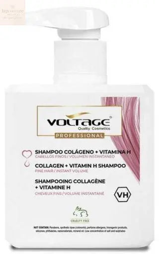 Voltage Cosmetics Colágeno Vitamina H Champú 500ml Jag Couture Beauty