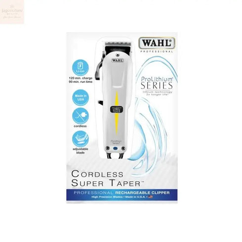 Wahl Super Taper Powerful Heavy Duty Cordless Clipper Jag Couture Beauty